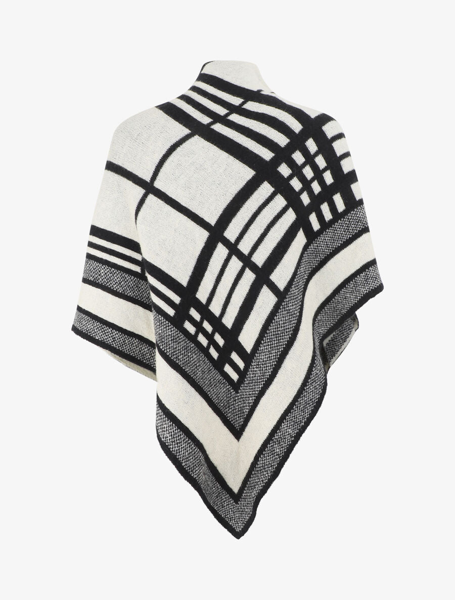 Châle motif géométrique - Noir - 2
