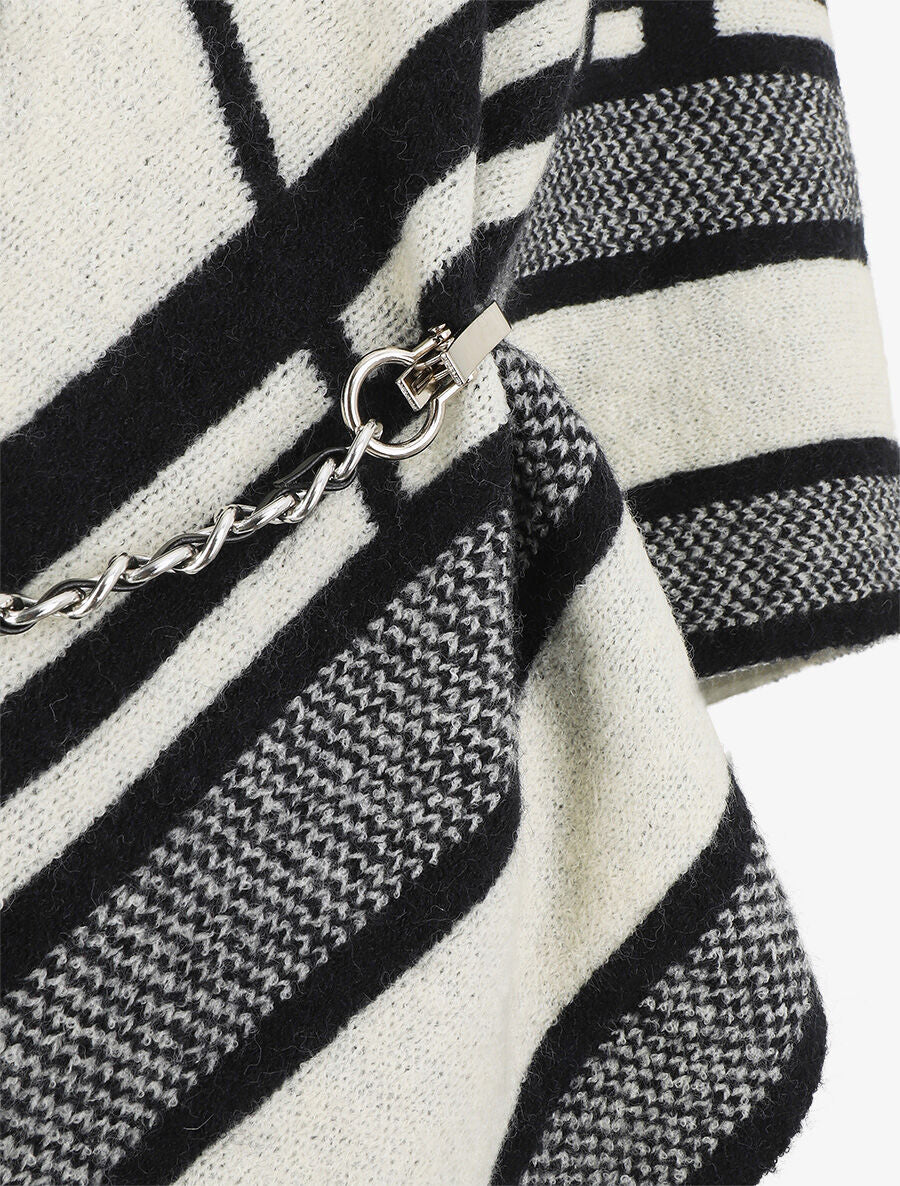 Châle motif géométrique - Noir - 3