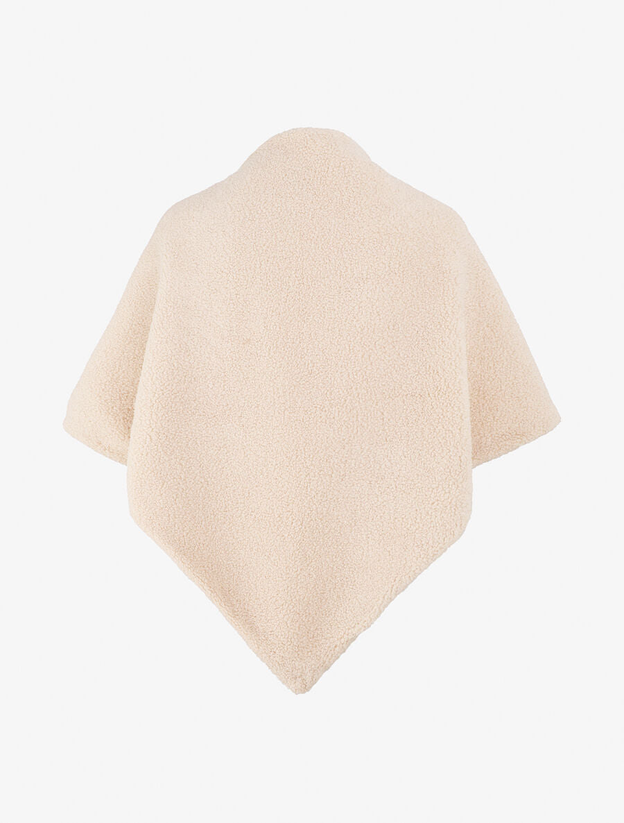 Châle uni effet laine bouclée - Beige - 2