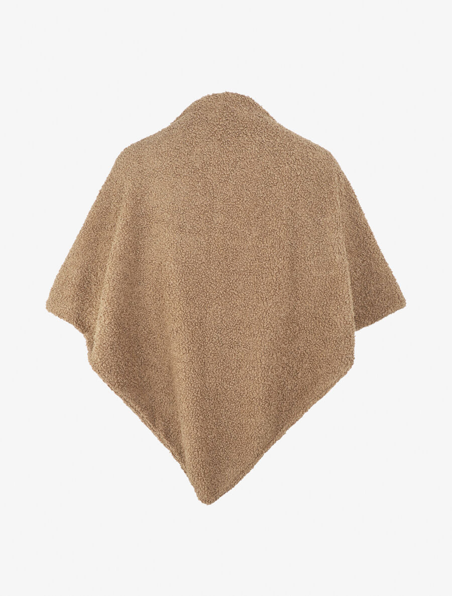 Châle uni effet laine bouclée - Taupe - 2