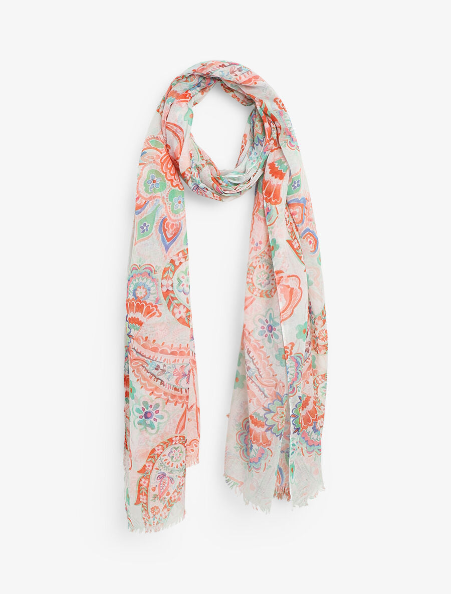 Foulard imprimé cachemire - Orange - 4