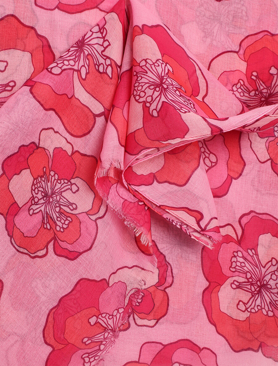 Foulard imprimé floral - Rose - 3