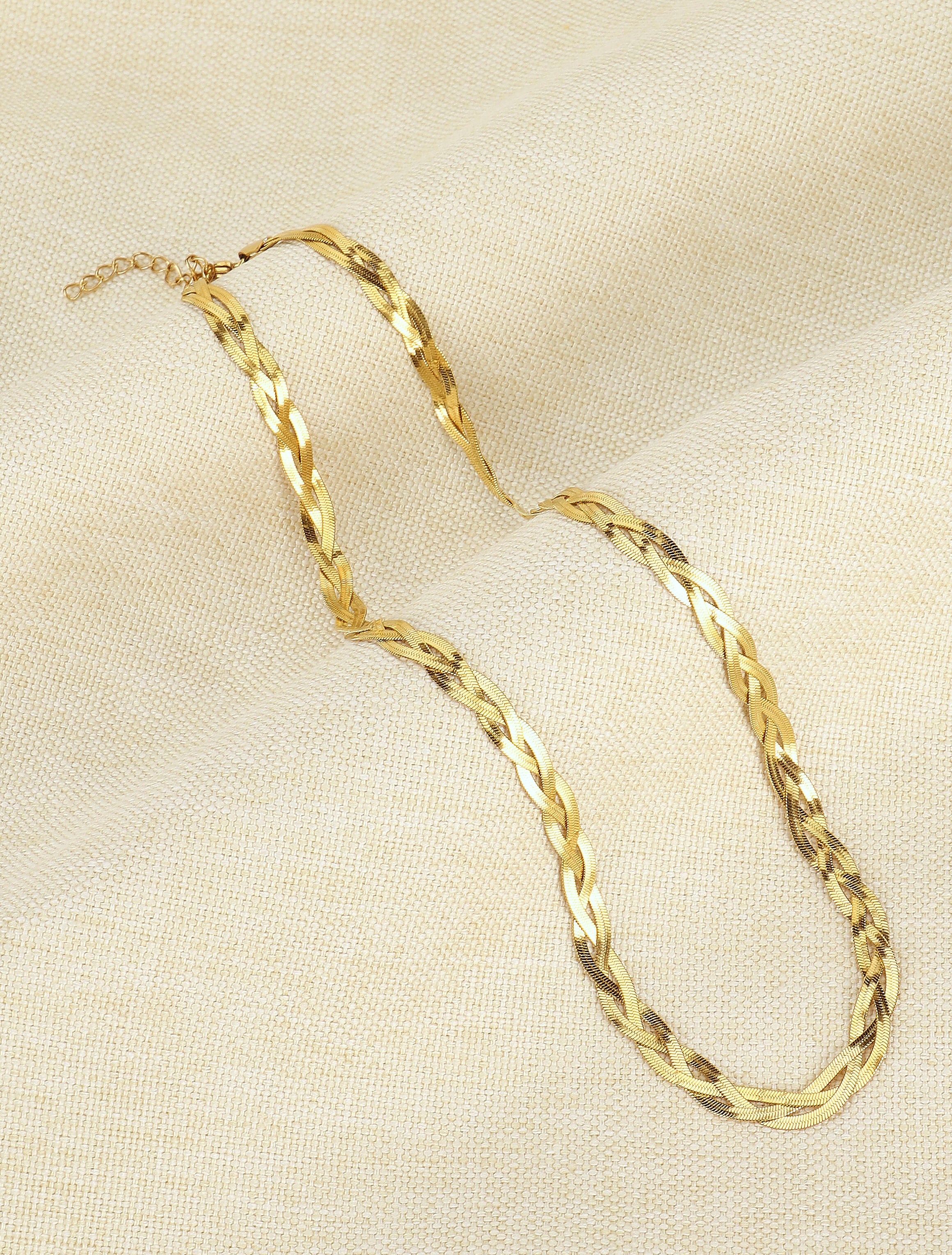 Collier maille tressée - Or - 1