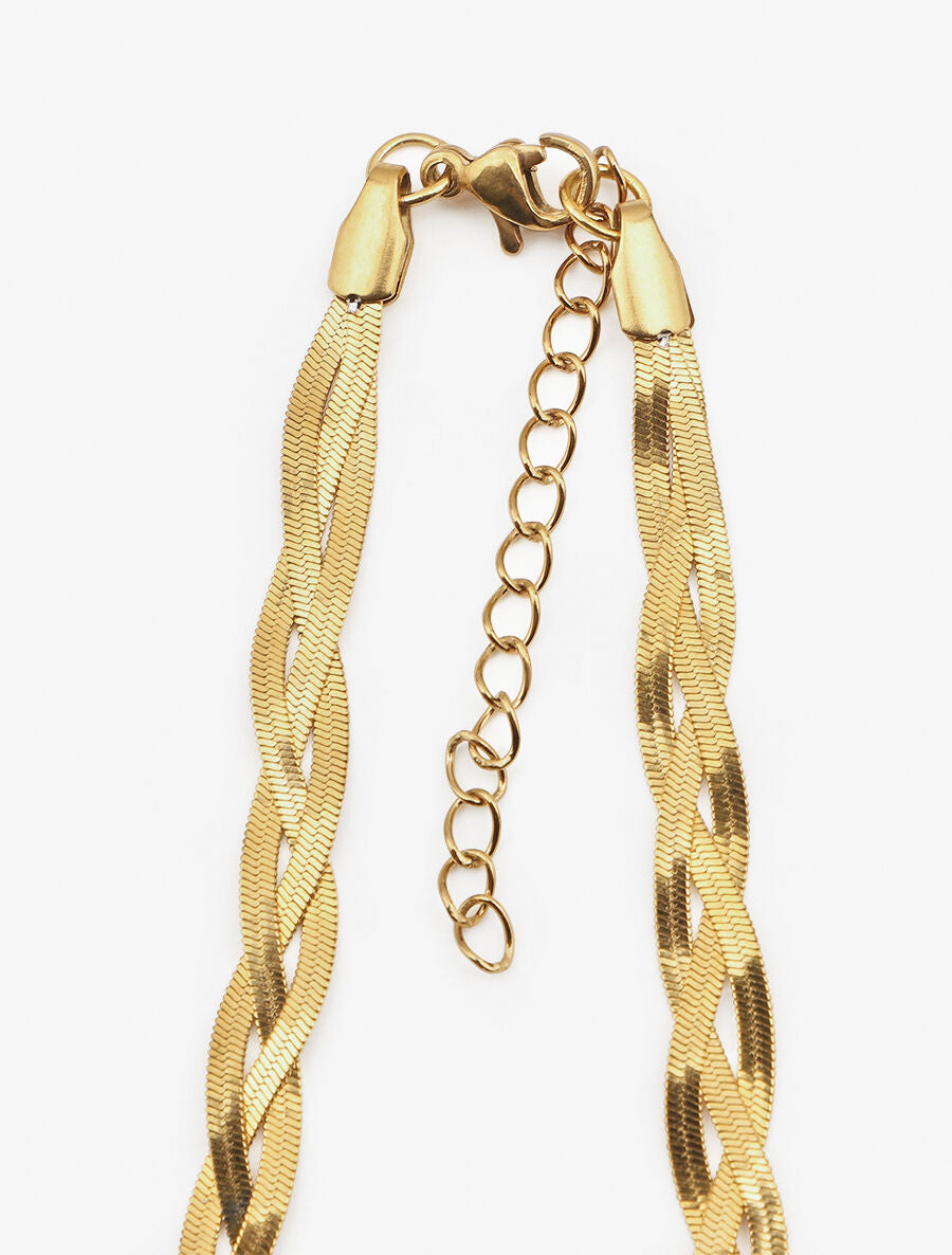 Collier maille tressée - Or - 3