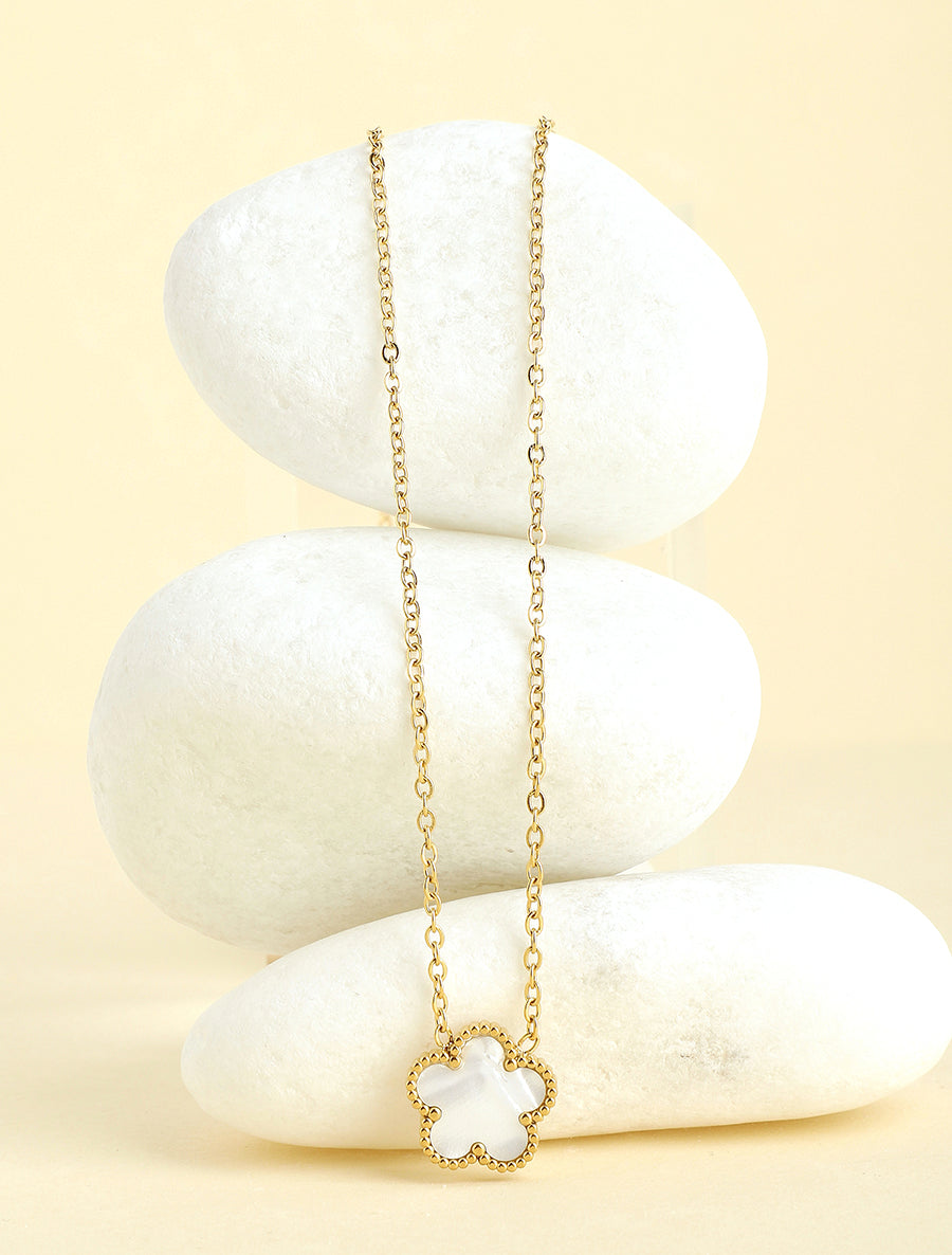 Collier à fleur - Blanc - 1