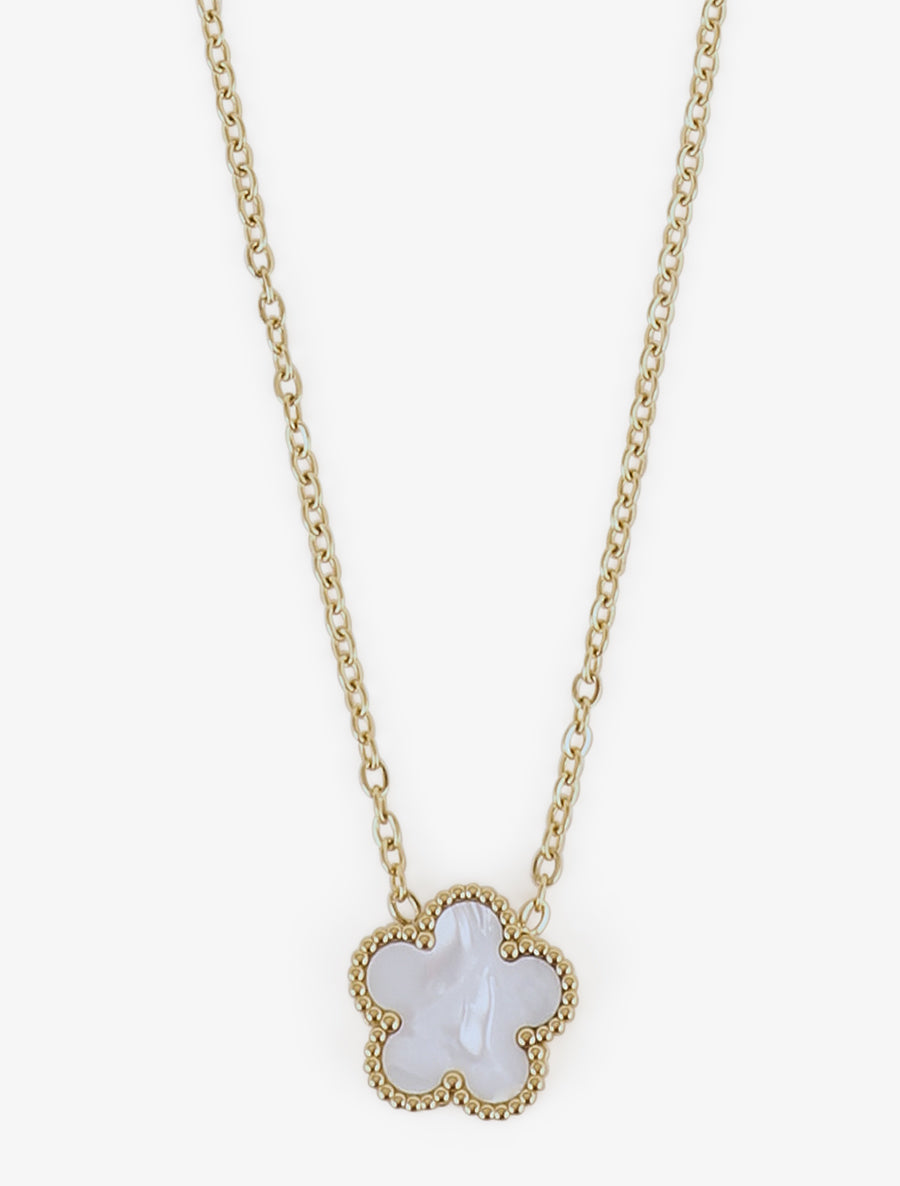 Collier à fleur - Blanc - 3