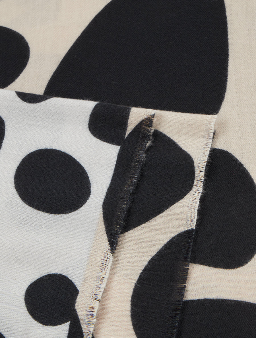 Foulard à imprimé abstrait - Noir - 3