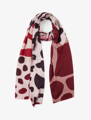 Foulard à imprimé abstrait - Bordeaux - 1
