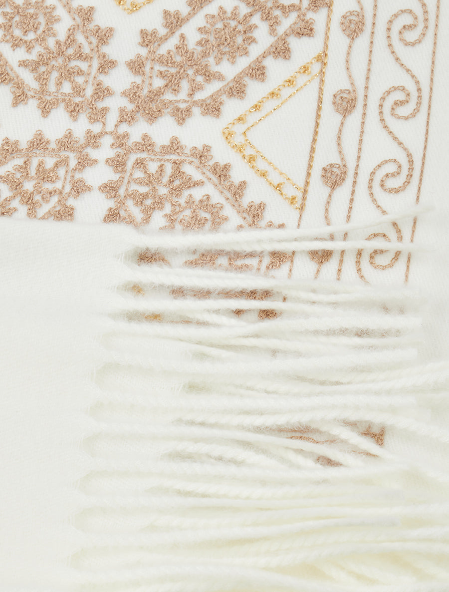 Echarpe à imprimé tapisserie - Blanc - 3