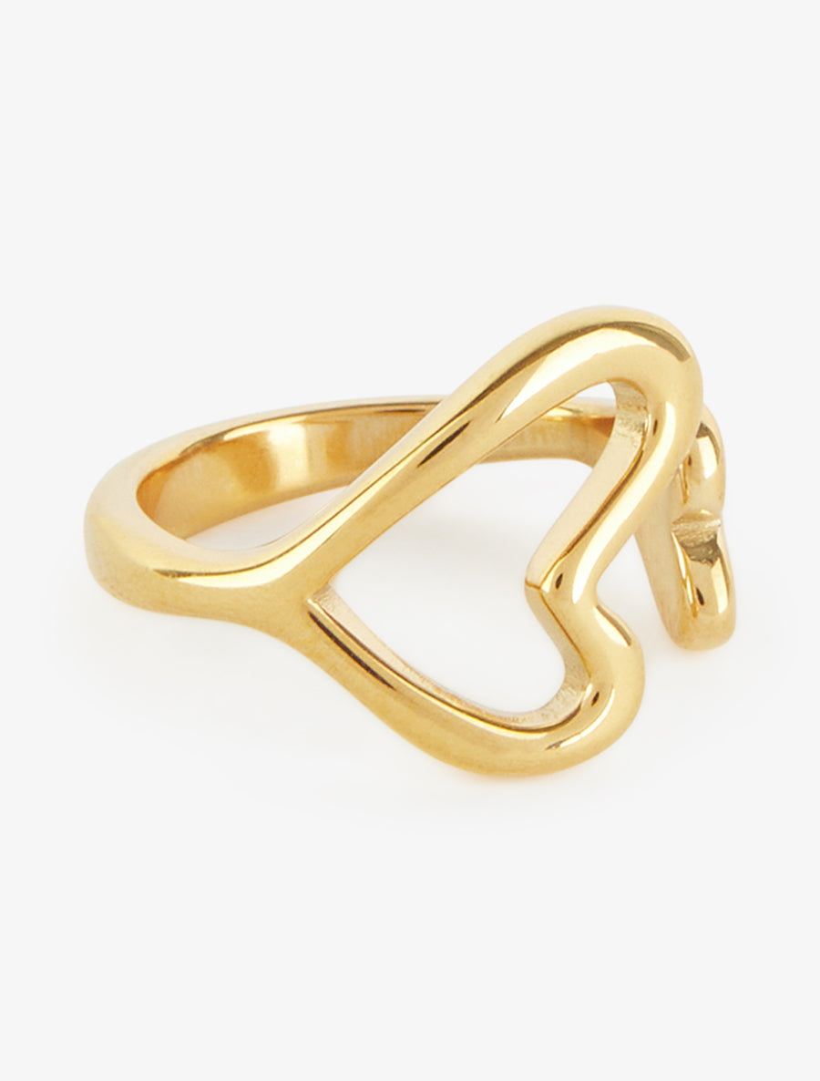 Bague à coeurs entrelacés - Or - 2