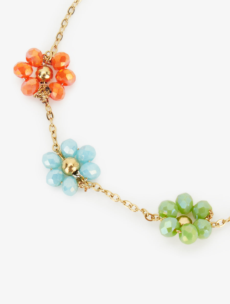Bracelet à petites fleurs perlées et colorées - Multi - 3