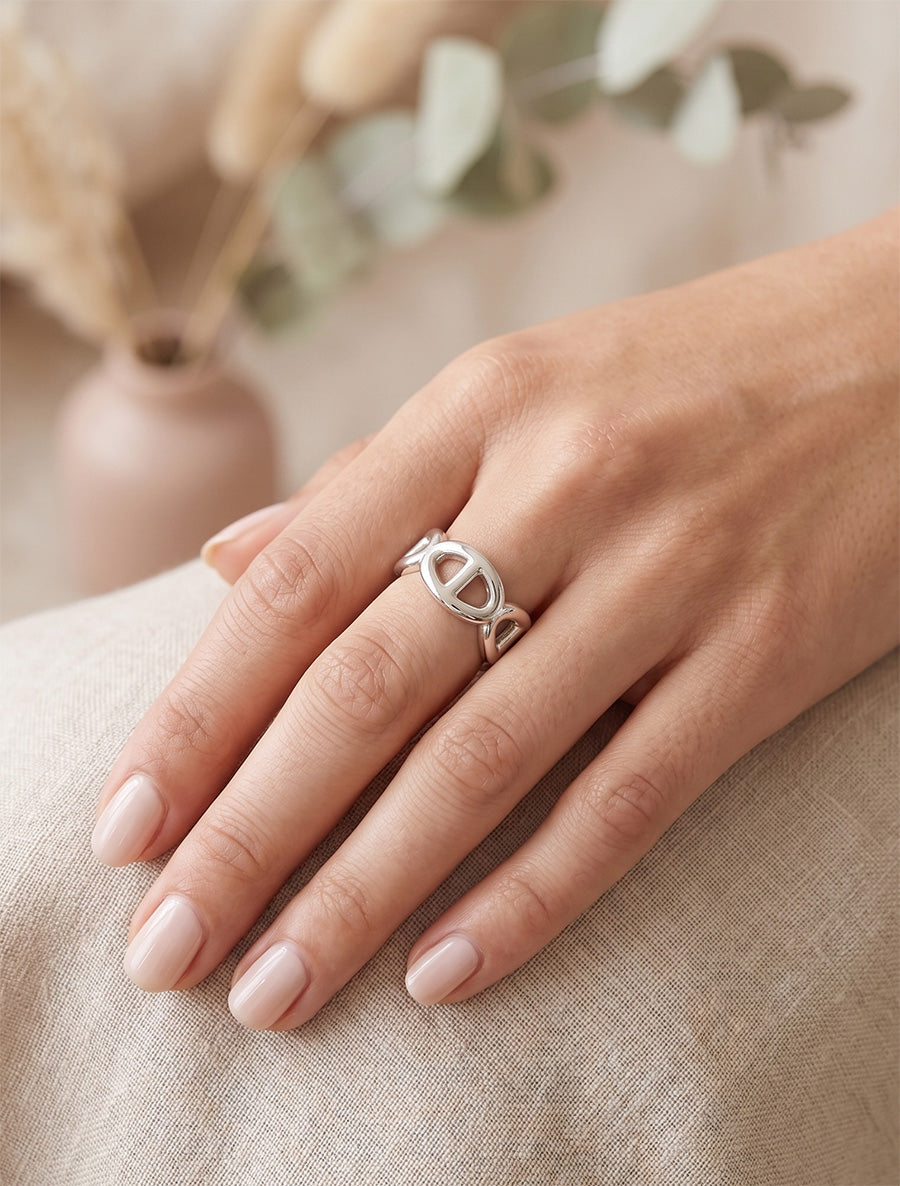 Bague à maillons marins - Argent - 1