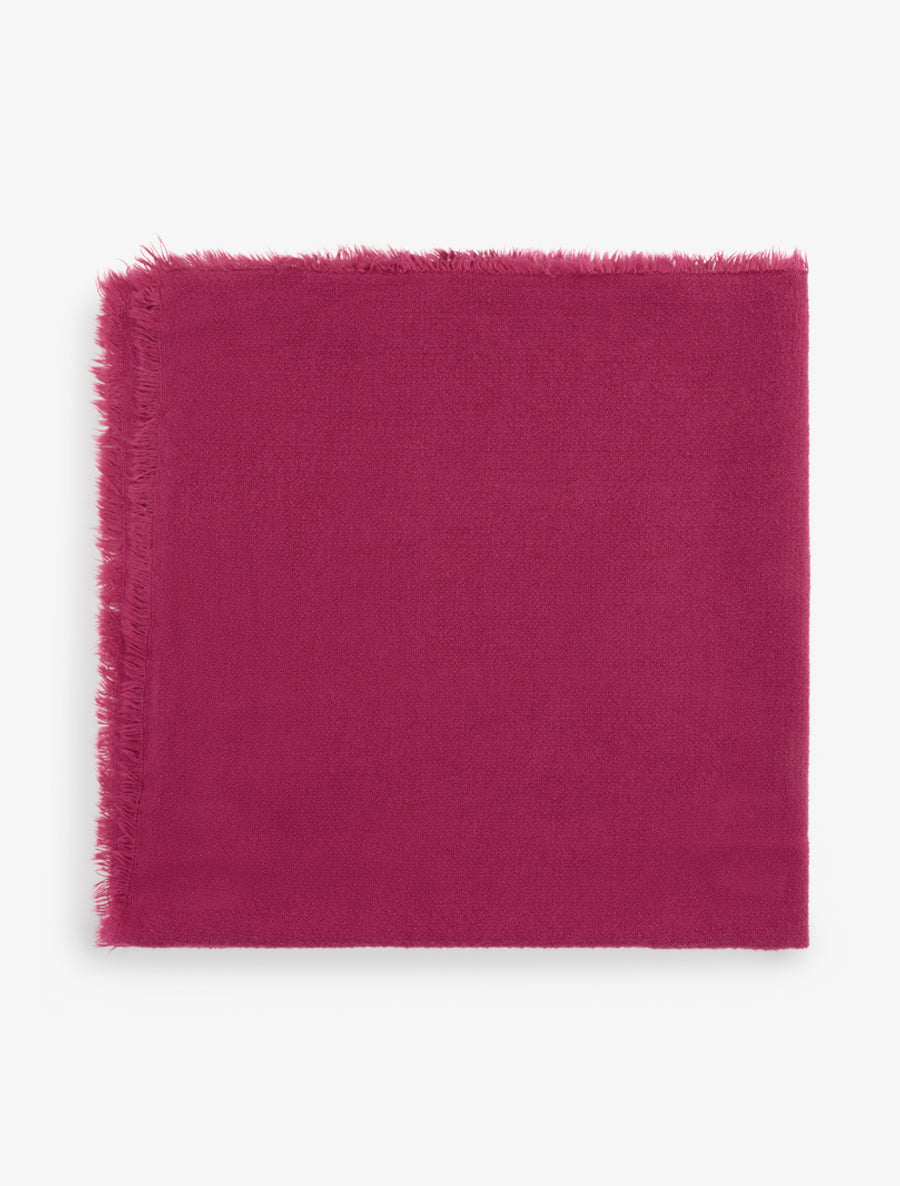 Foulard uni à bords effilochés - Fushia - 2