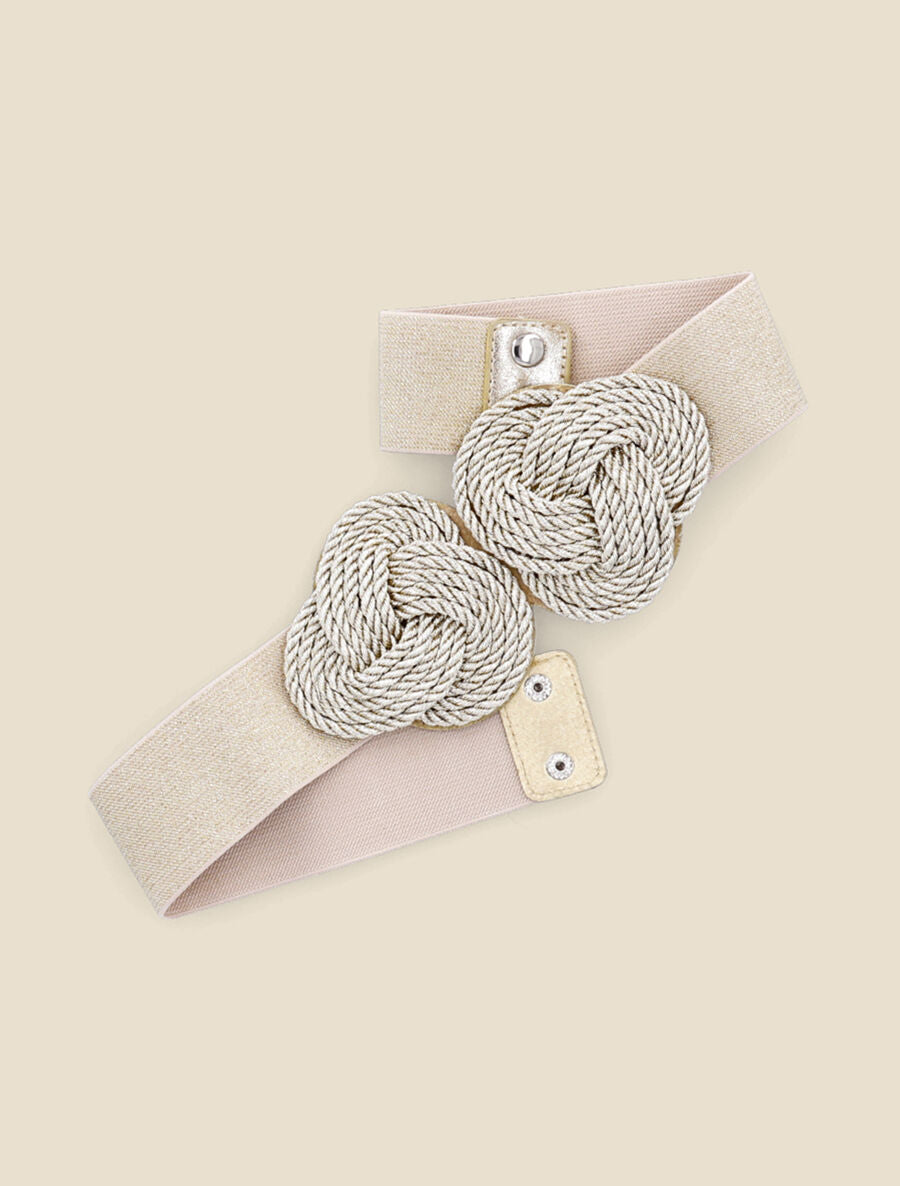 Ceinture irisée à boucles style noeud marin - Or - 1