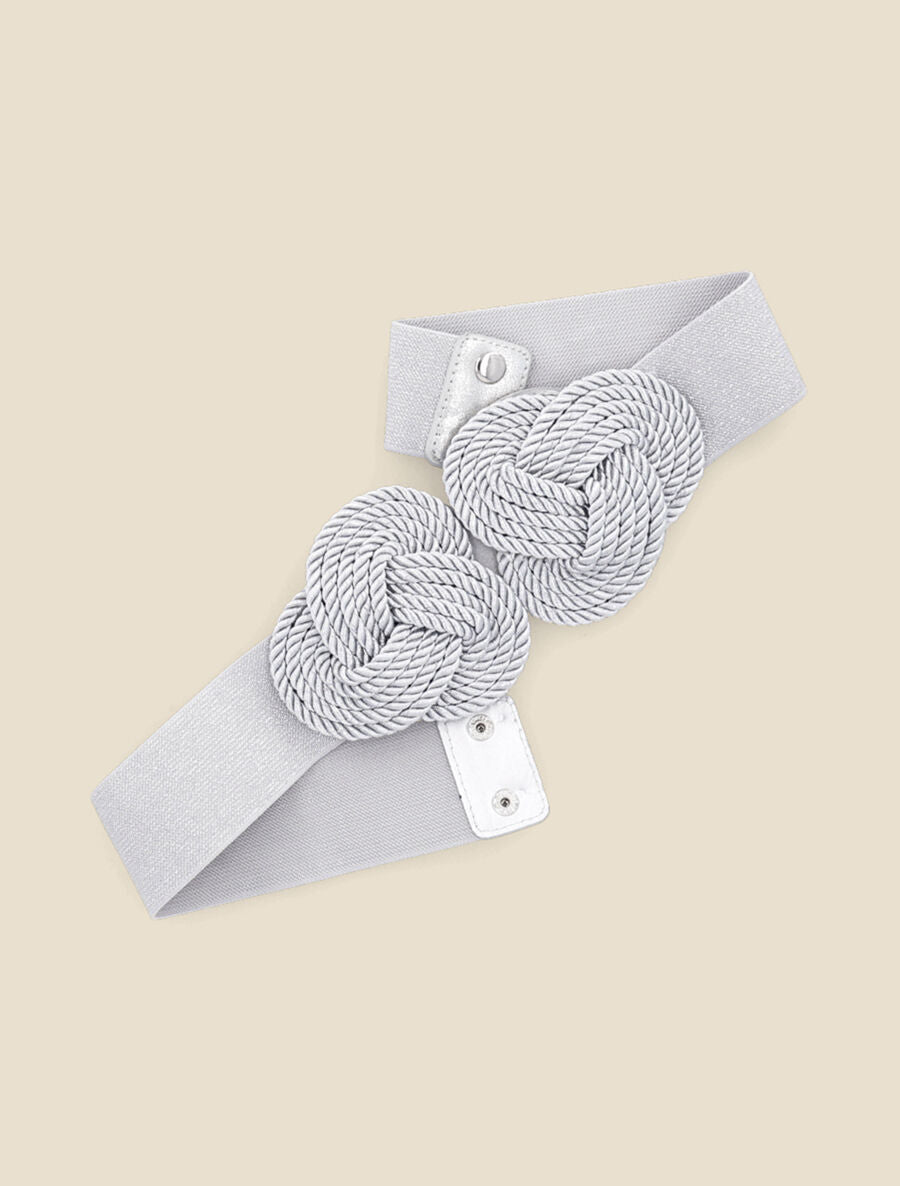 Ceinture irisée à boucles style noeud marin - Argent - 1