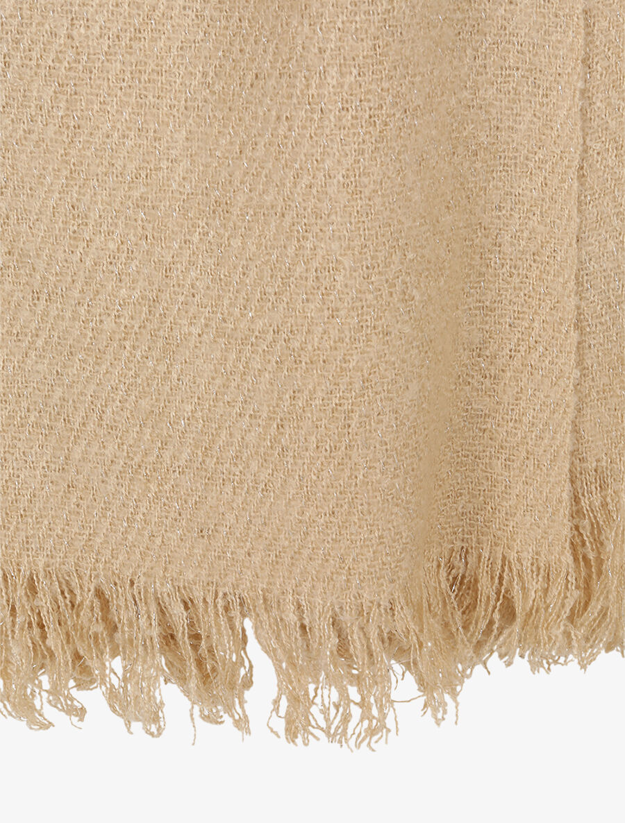 Echarpe irisée à bords frangés - Beige - 3