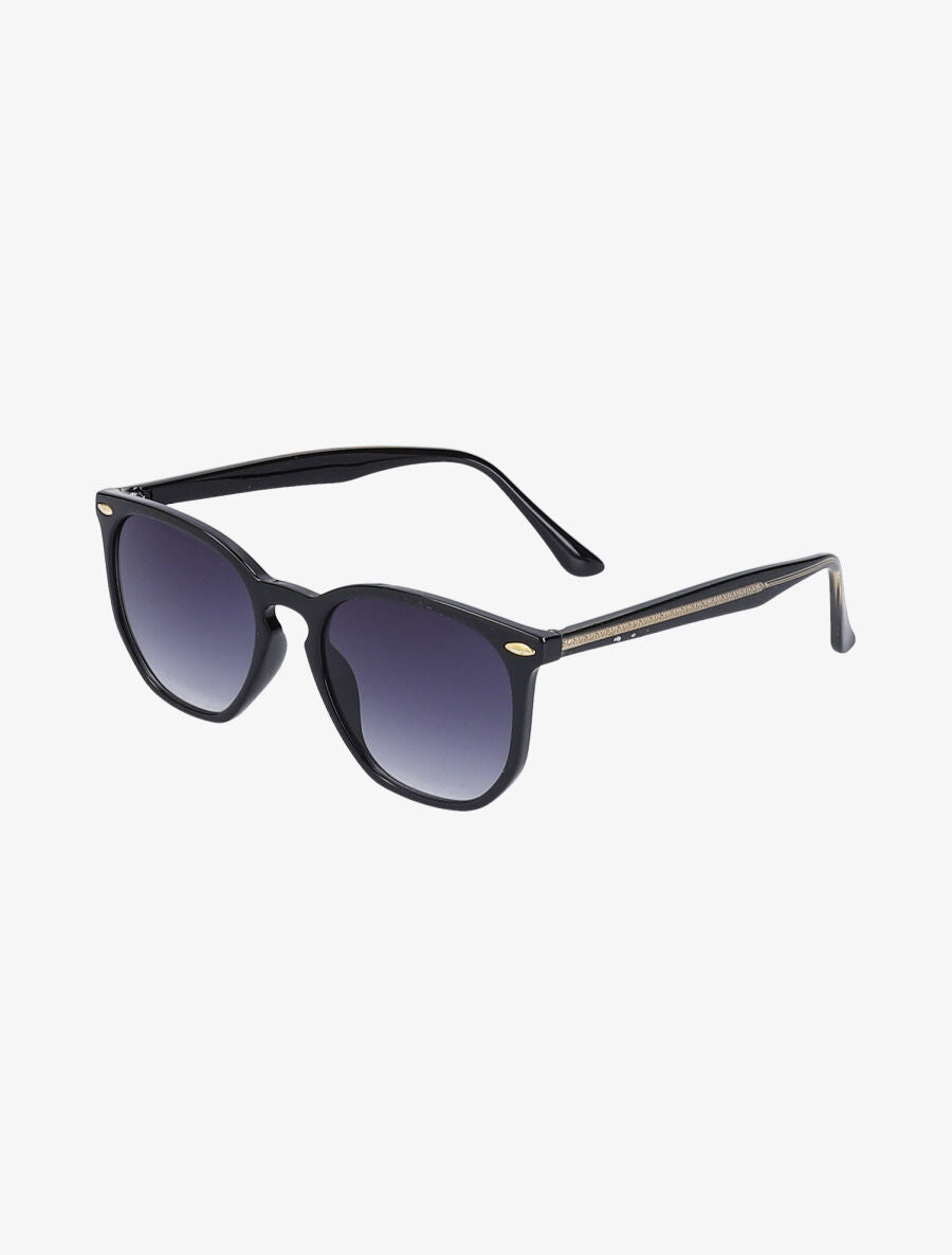 Lunettes de soleil wayfarer rondes - Noir - 2
