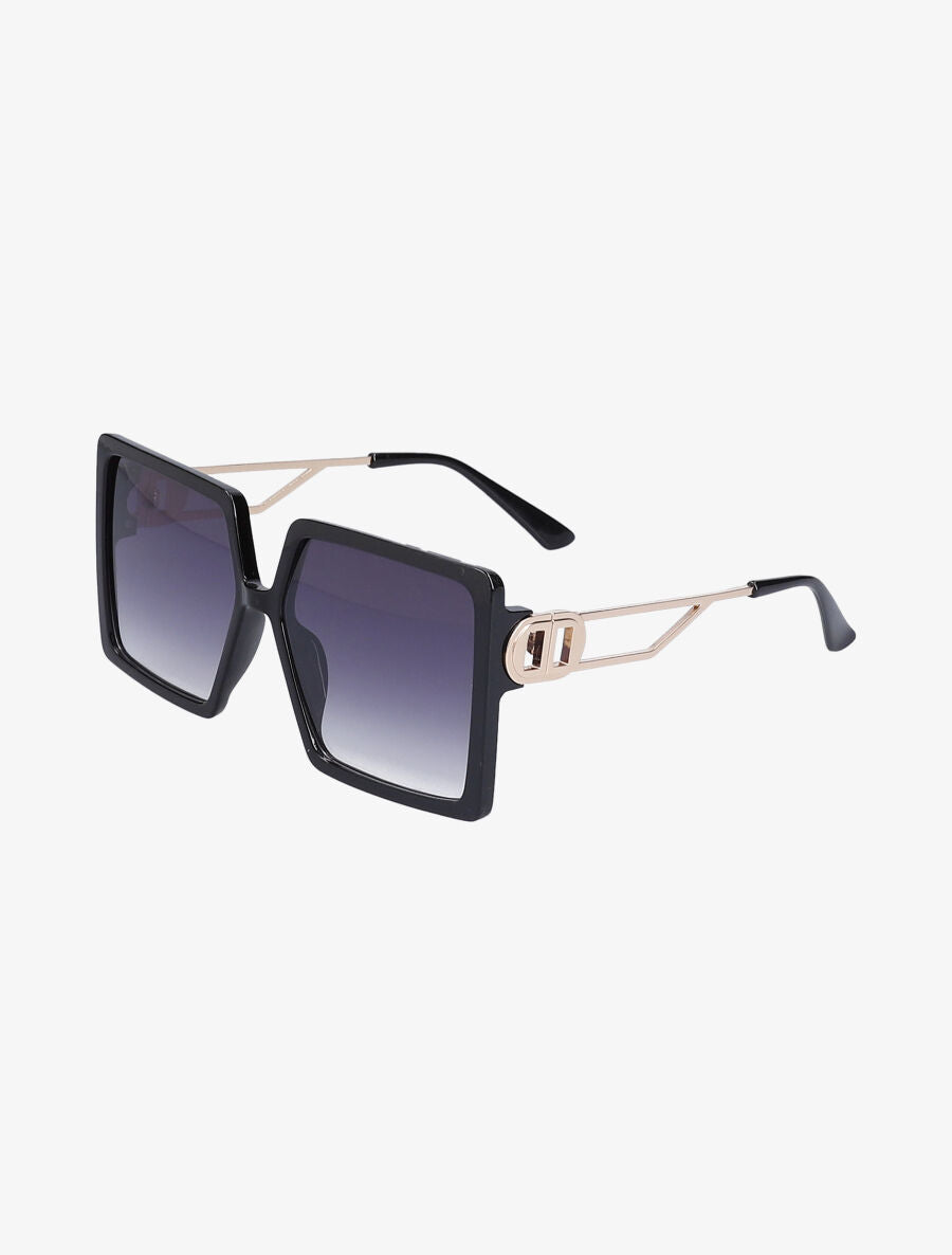 Lunettes de soleil carrées oversize - Noir - 2