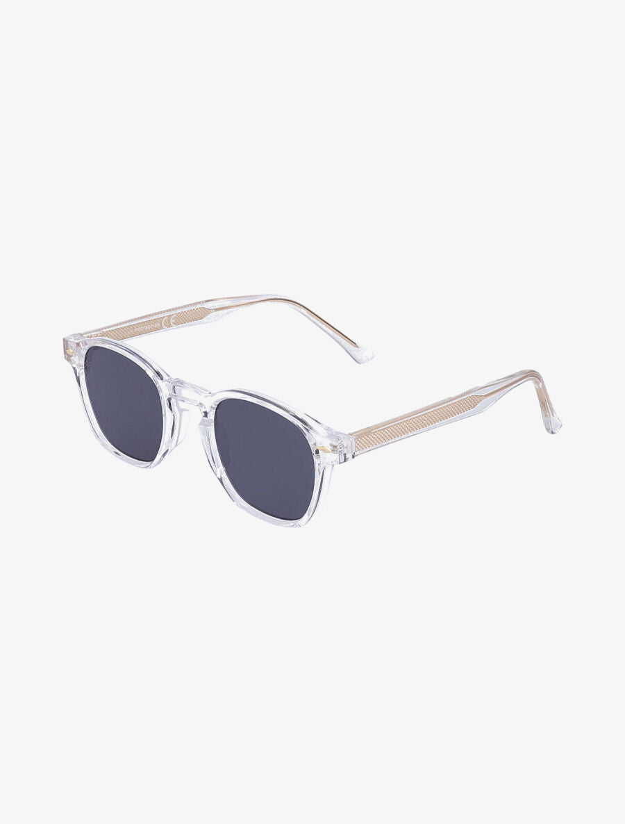 Lunettes ovales à verres semi opaques - Noir/transparent - 2