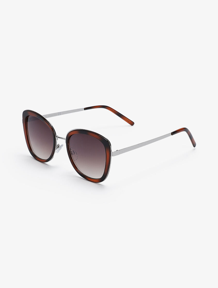 Lunettes de soleil cat eye arrondis - Léopard - 2