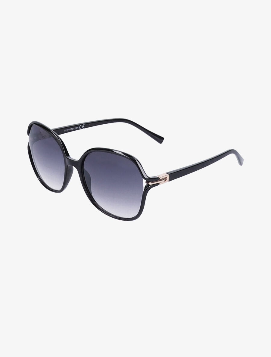 Lunettes ovales fumées - Noir - 1