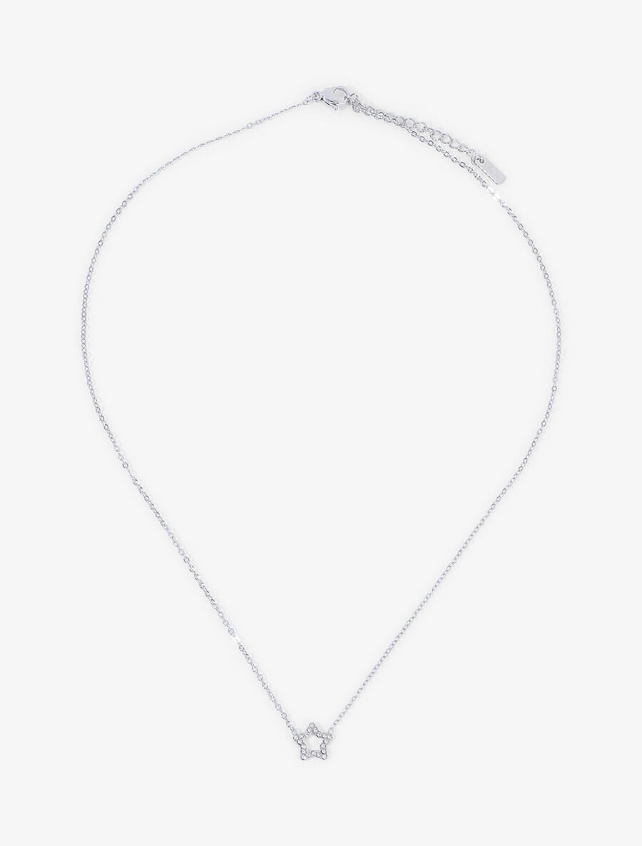 Collier à pendentif étoile ornée de zircons - Argent - 3