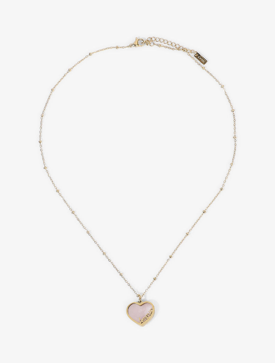 Collier à pendentif coeur orné d&