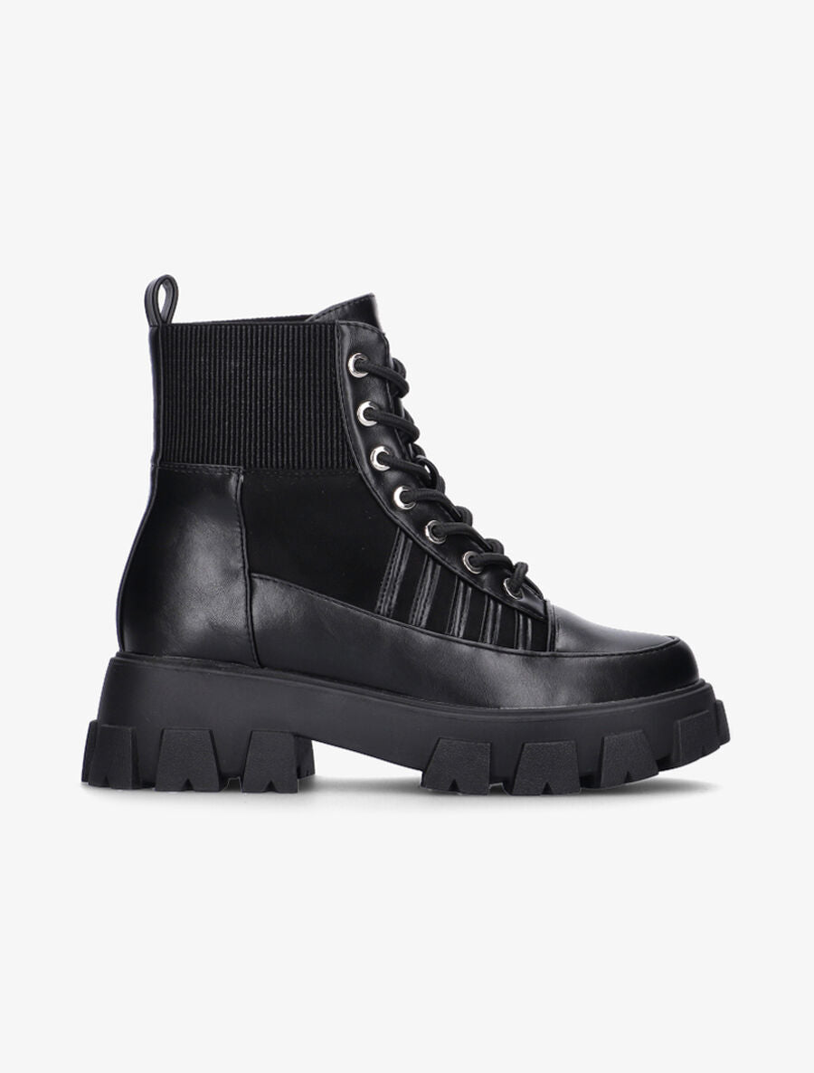 Boots biker stylisées - Noir - 1