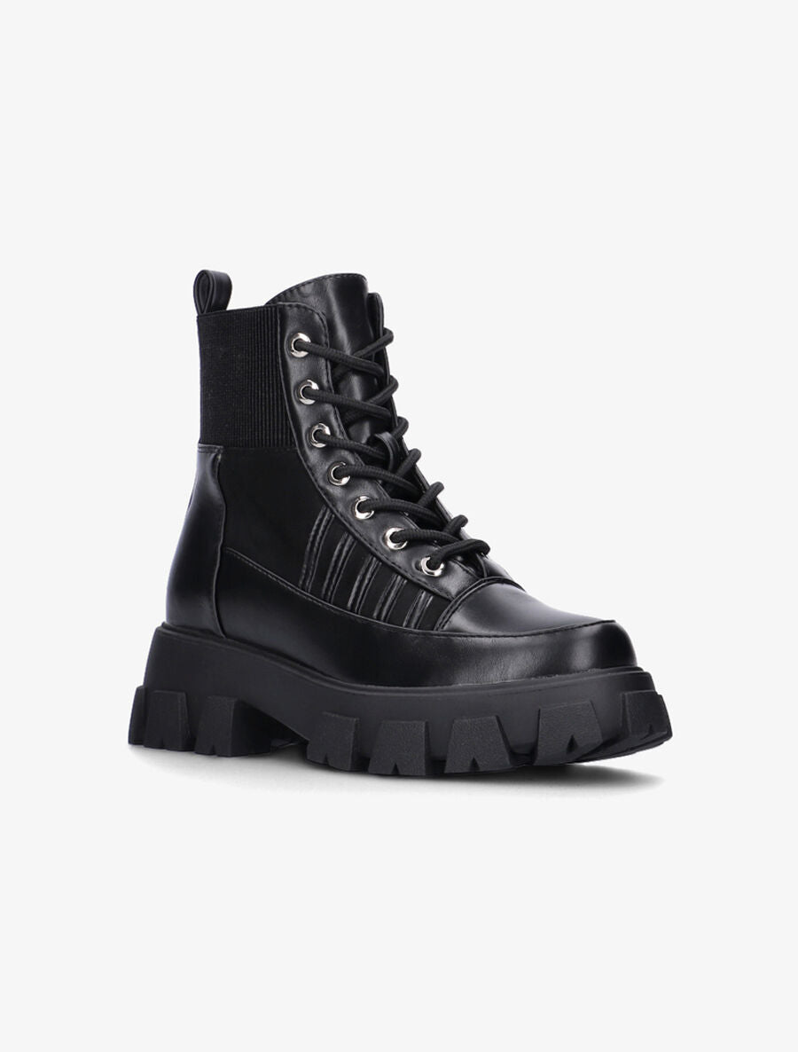 Boots biker stylisées - Noir - 2
