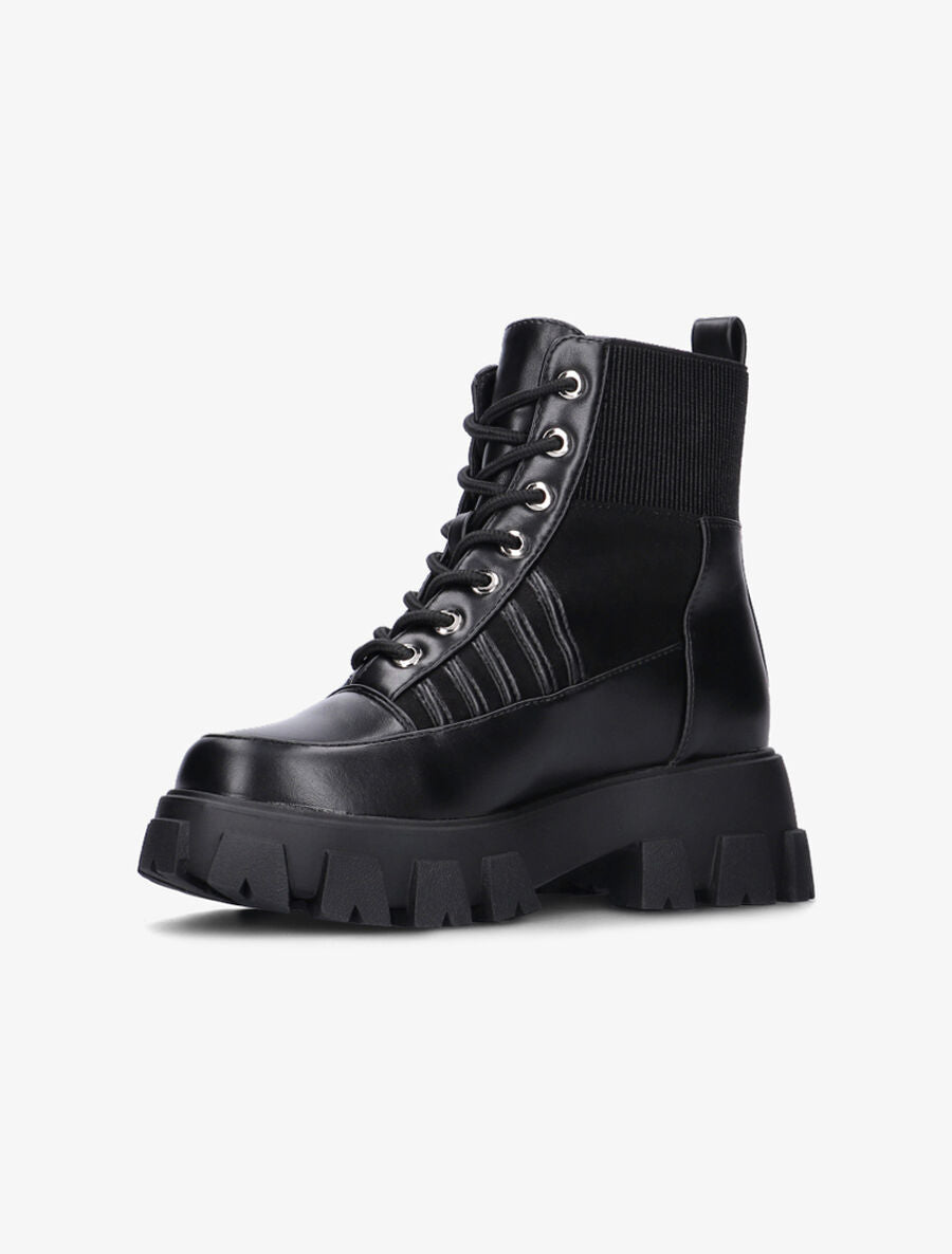 Boots biker stylisées - Noir - 3