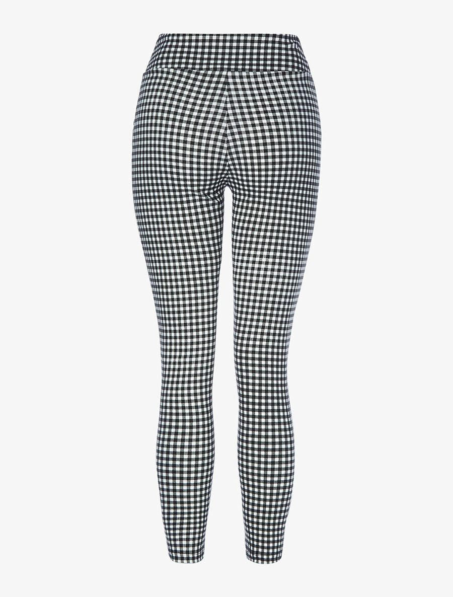 Legging taille haute vichy - Noir - 2