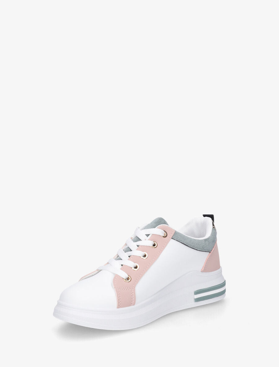 Baskets à zip et motifs perforés - Rose - 3