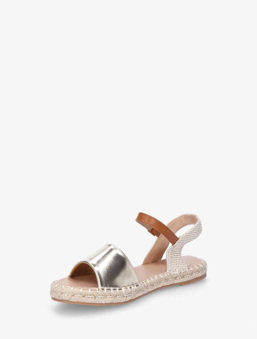 Nu-pieds basiques style espadrille - Or - 3
