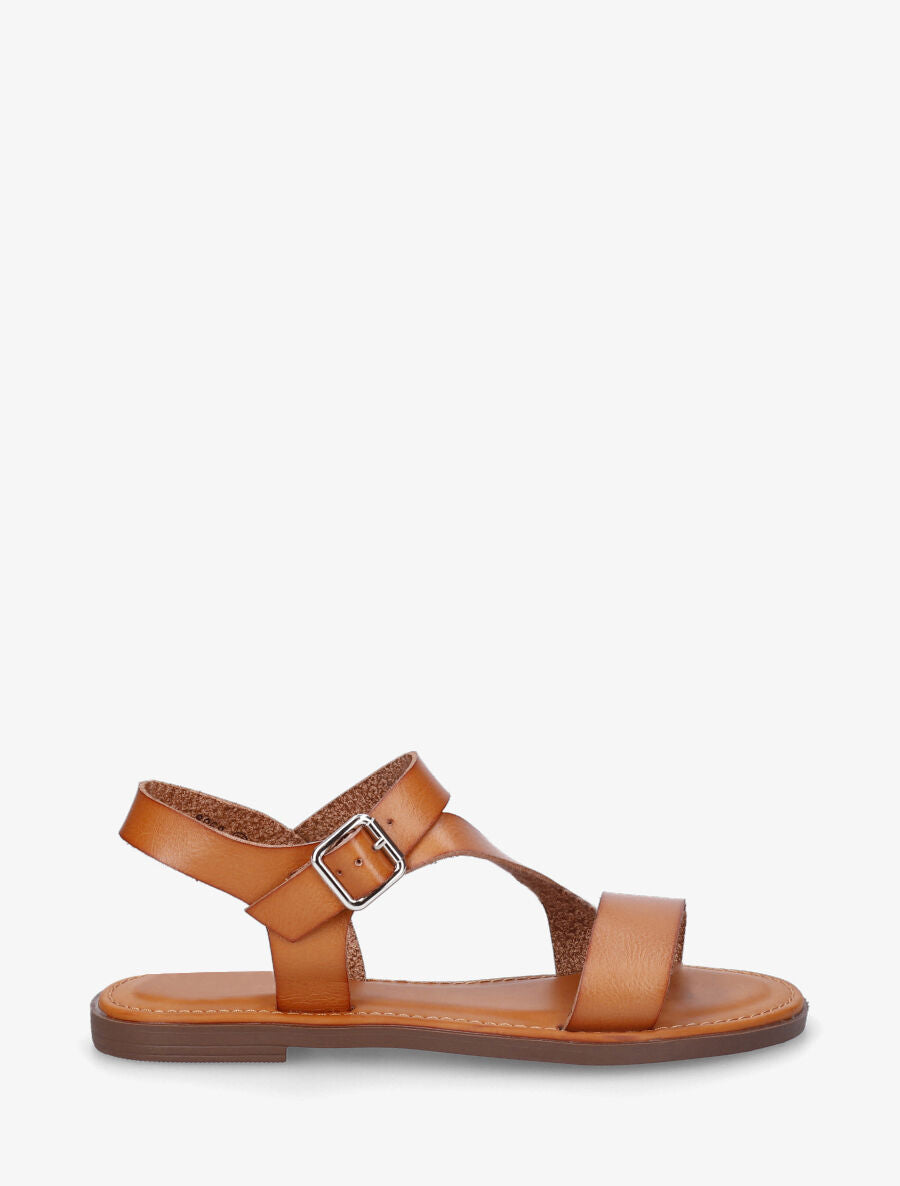 Nu-pieds classiques en simili - Camel - 6