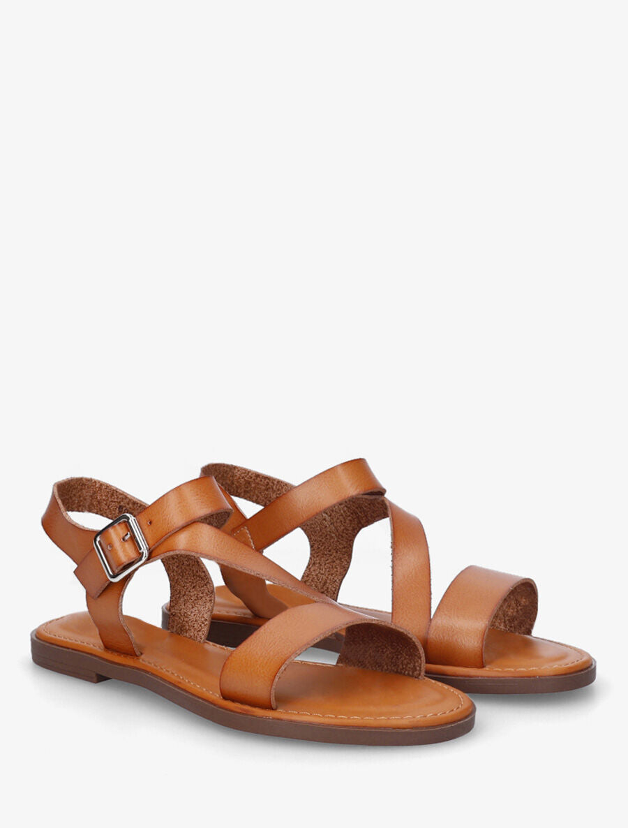 Nu-pieds classiques en simili - Camel - 5