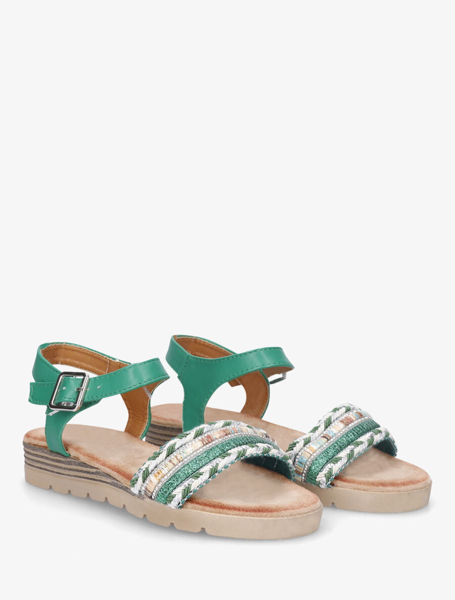Nu-pieds bride fantaisie irisée - Vert - 4