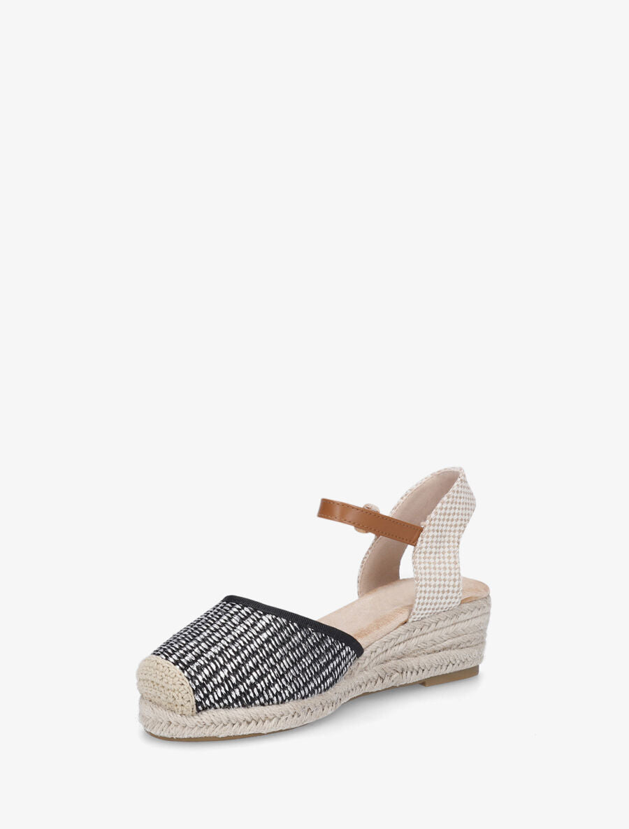 Espadrilles mi-hautes en raphia - Noir - 3