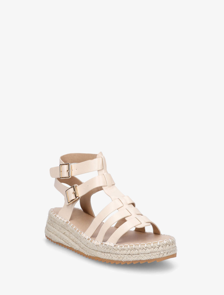 Sandales style spartiates - Beige - 2