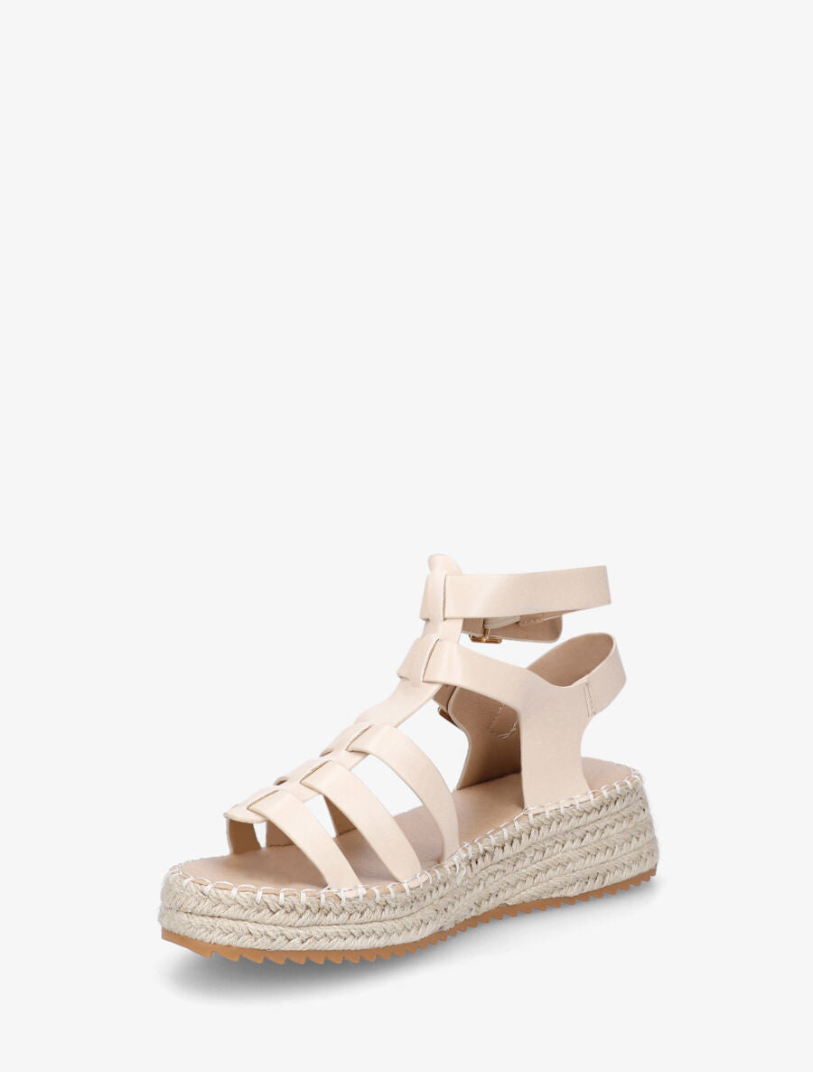 Sandales style spartiates - Beige - 3
