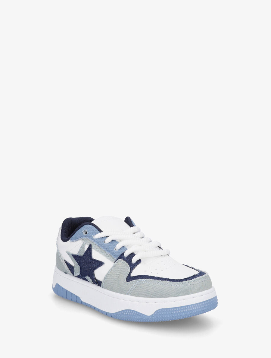 Sneakers à motif étoile - Bleu - 2