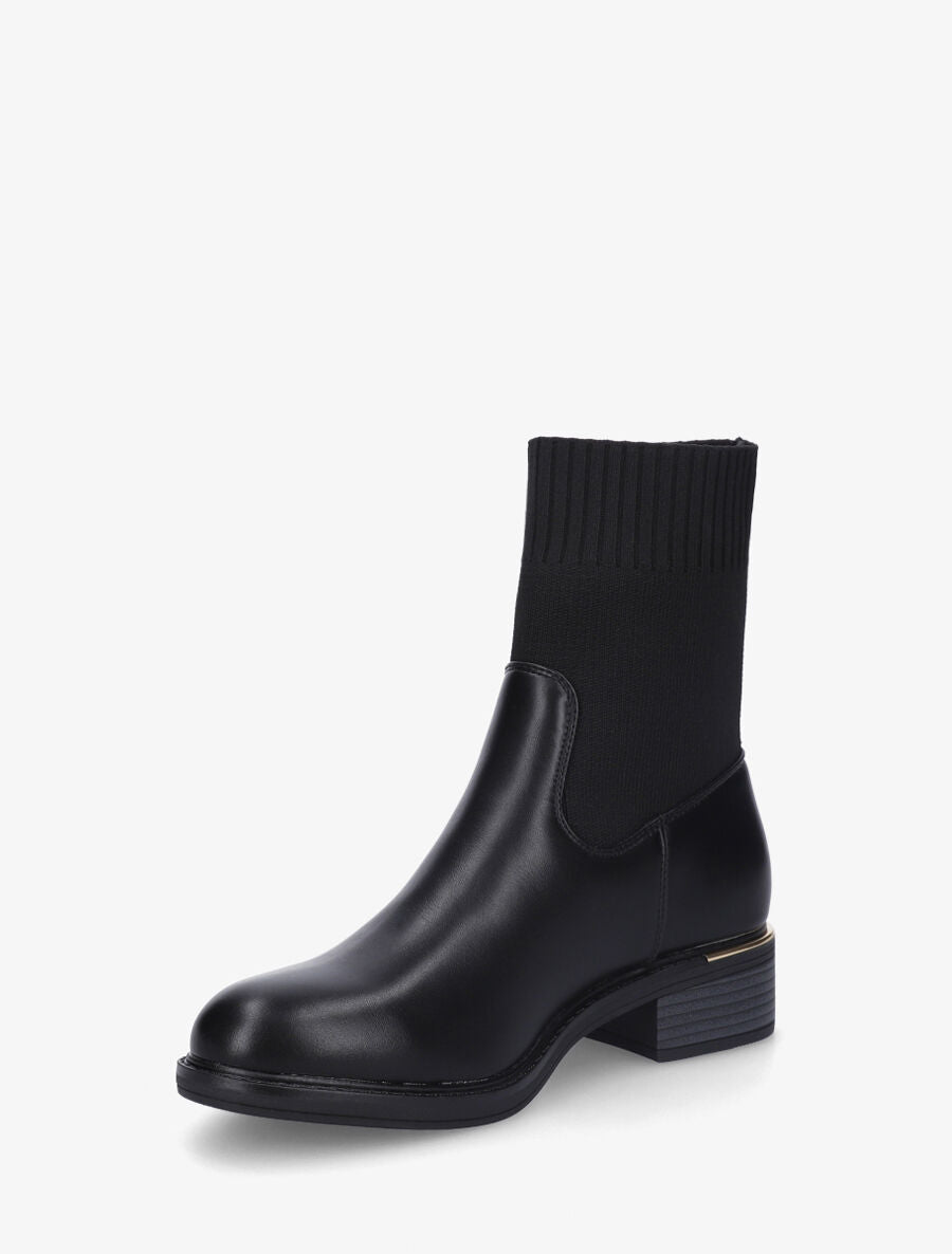 Bottines style chaussettes à détail métallique - Noir - 3