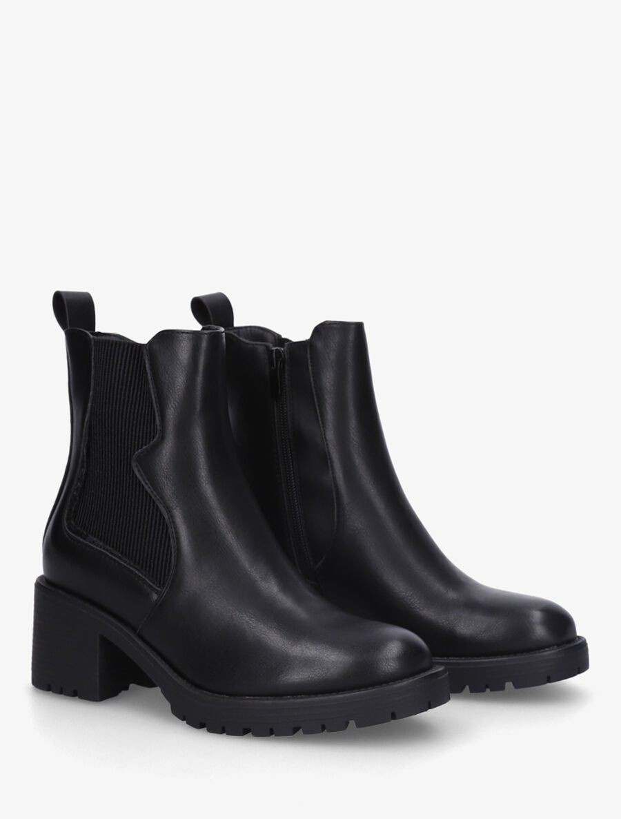 Bottines élastiquées à détail irisé - Noir - 4