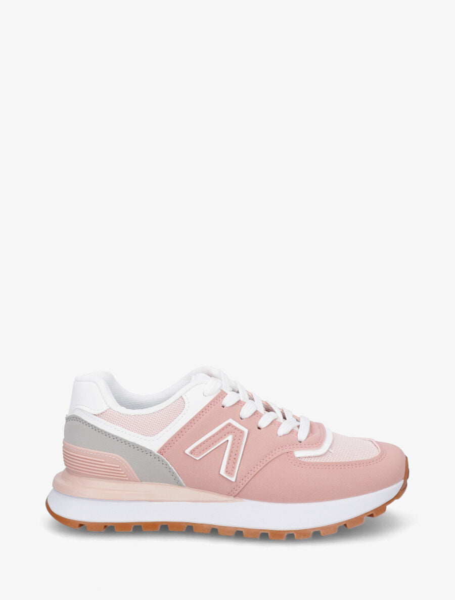 Sneakers classiques en simili - Rose - 1
