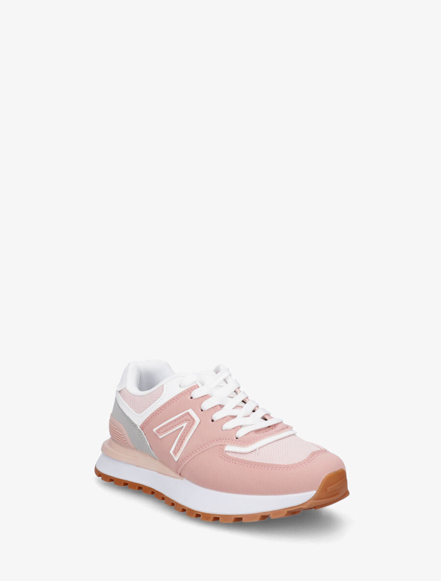 Sneakers classiques en simili - Rose - 2