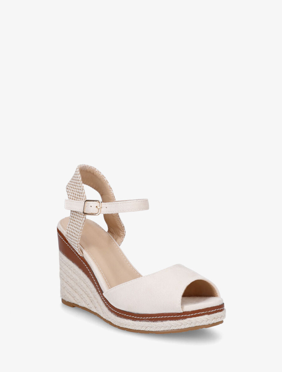 Sandales à talon et bout ouvert - Beige - 2