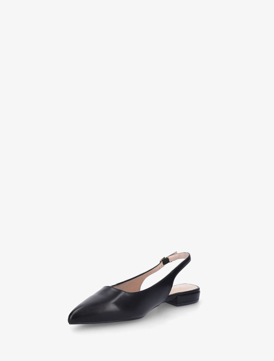 Ballerines à bout pointu et arrière ouvert - Noir - 3