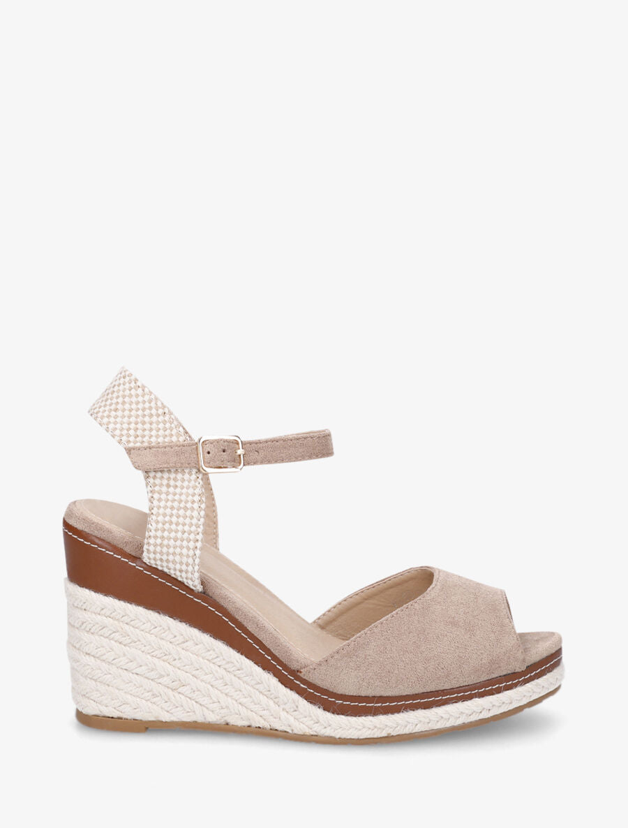 Sandales à talon et bout ouvert - Taupe - 5