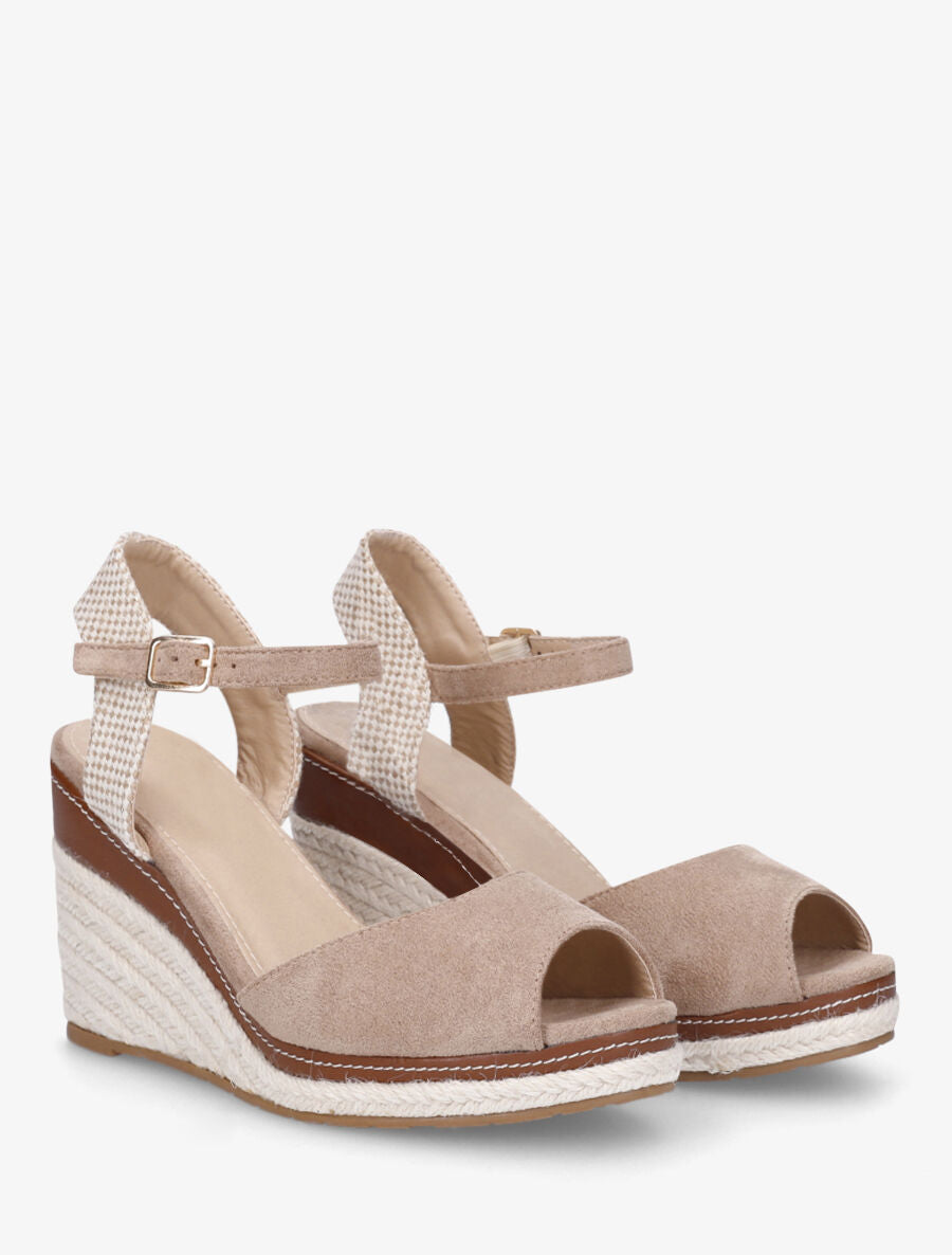 Sandales à talon et bout ouvert - Taupe - 4