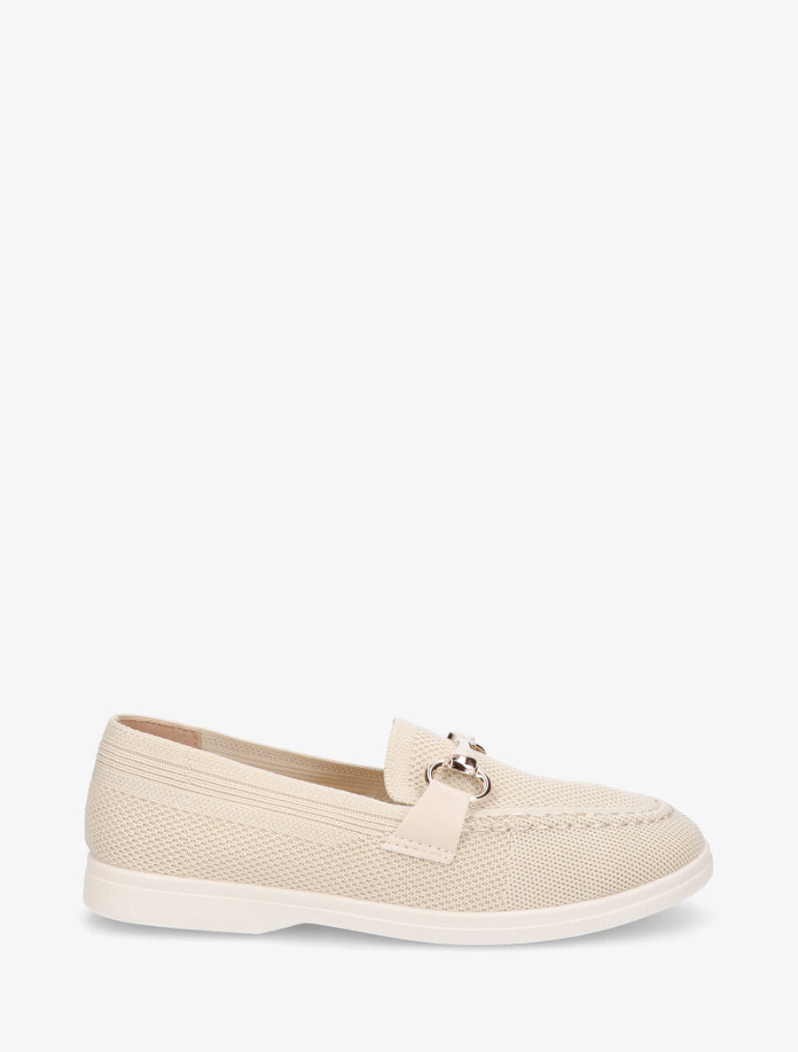 Mocassins souples en maille - Beige - 5