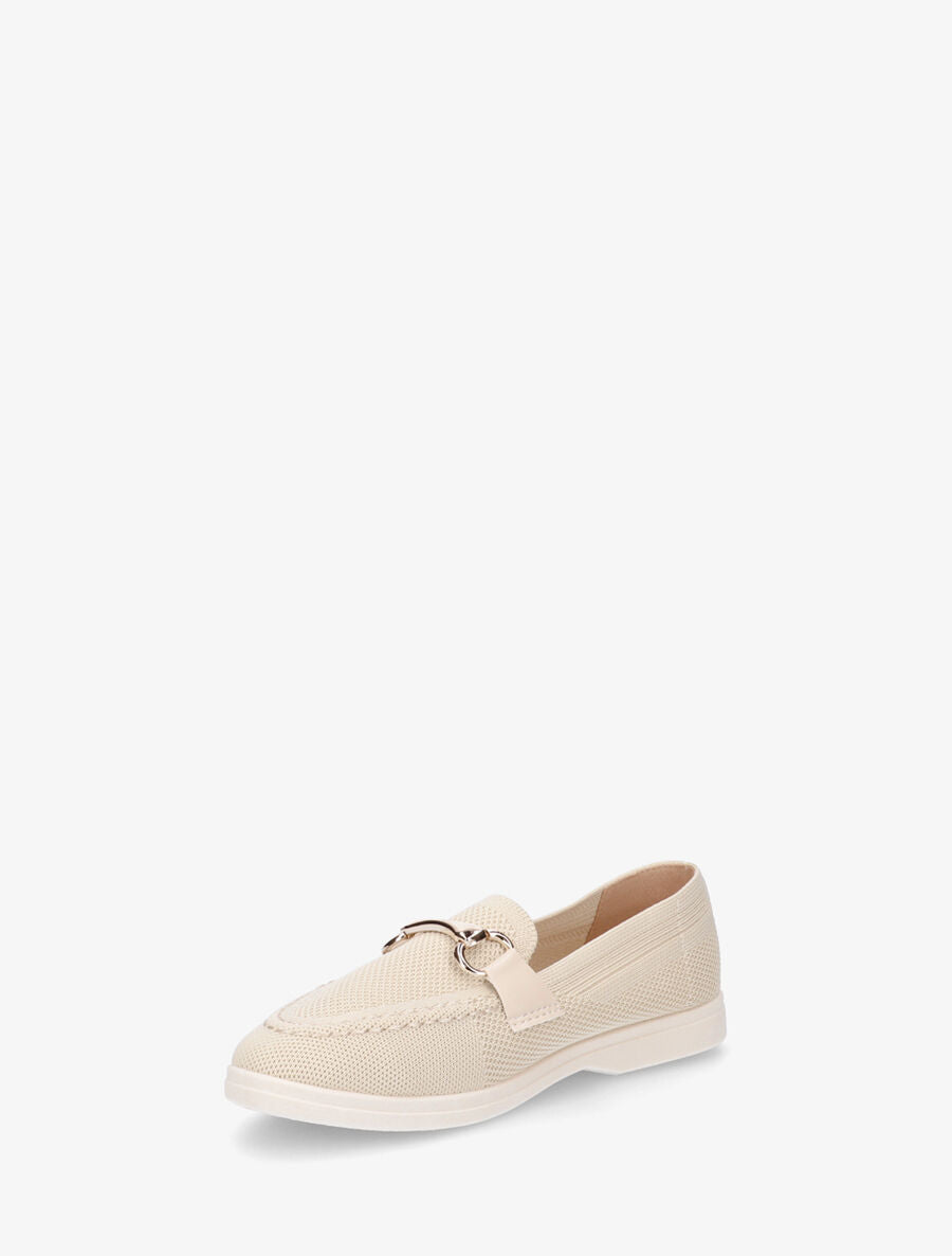 Mocassins souples en maille - Beige - 3